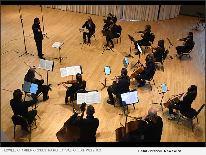 The Lowell Chamber Orchestra during dress rehearsal. Photo credit: Wei Zhao.