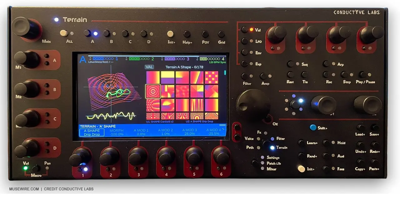 Conductive Labs TERRAIN hardware synthesizer