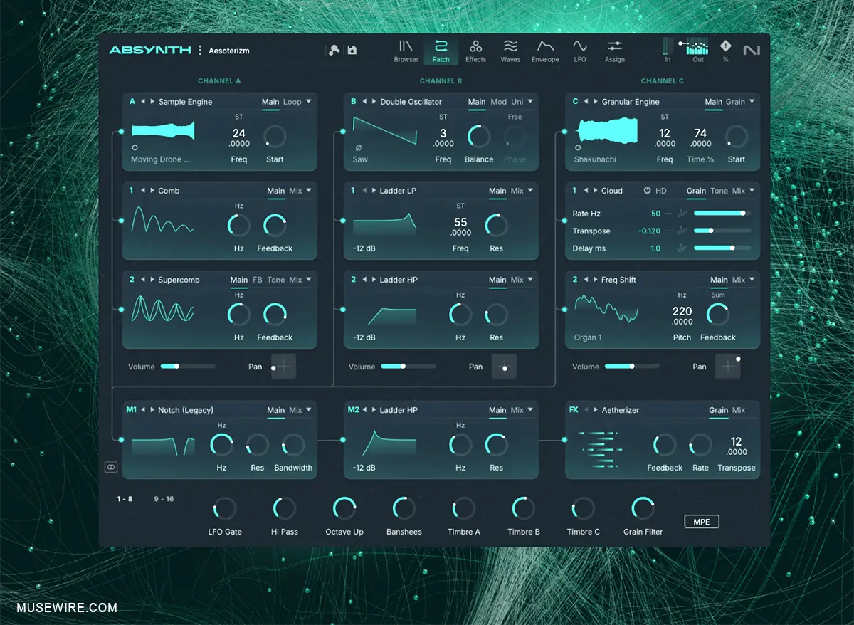 Native Instruments ABSYNTH 6 main GUI
