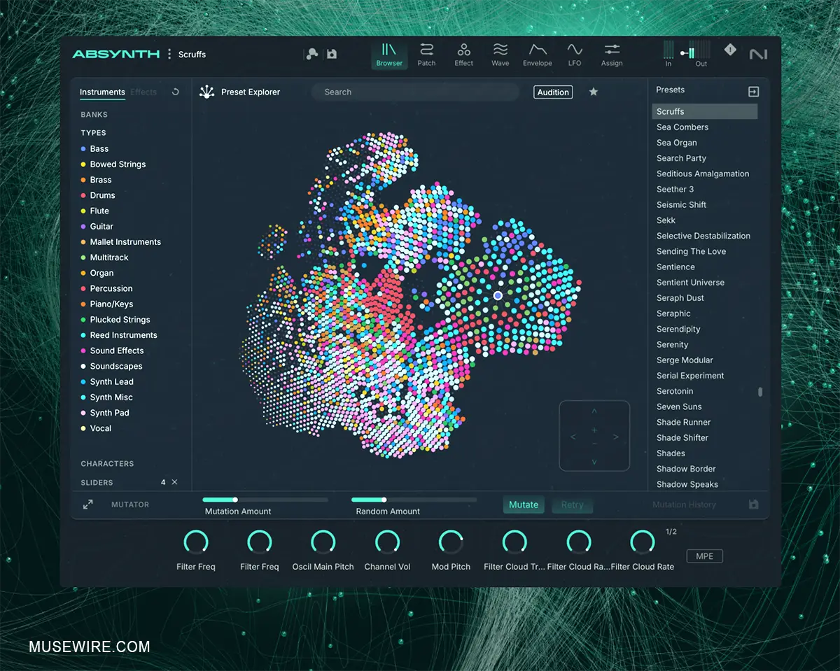 Native Instruments ABSYNTH 6 preset explorer