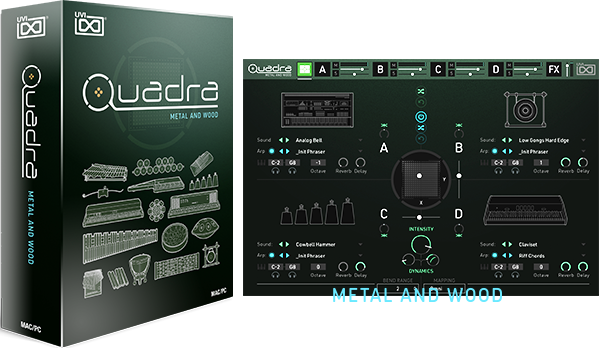 UVI release 'Quadra - Metal and Wood' a creative 4-part instrument