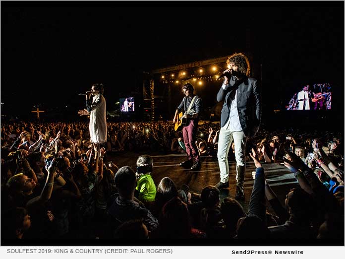 headlining performance by GRAMMY-award winning band for KING & COUNTRY; photo by Paul Rogers