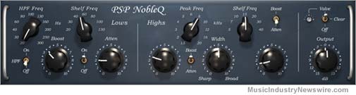 PSP Audioware announces PSP NobleQ and PSP NobleQex EQ Plug-ins - Music Industry Newswire - music + technology